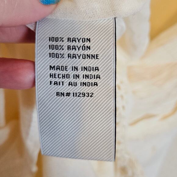 Beach By Exist Boho Chic Beige Shift Dress Size Medium - Picture 8 of 9